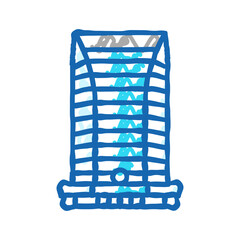 transfer bank building icon doodle illustration