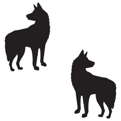 Dogs silhouette, Dogs vector, Dogs illustration, silhouette, set icon, silhouette, Dogs
