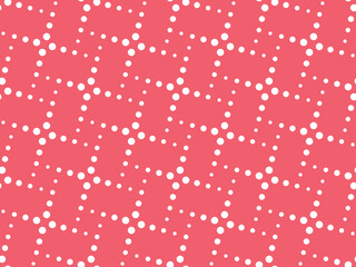 The geometric pattern with lines. Seamless vector background. White and pink texture. Graphic modern pattern. Simple lattice graphic design