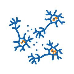 Fototapeta premium neurological treatment neuroscience neurology icon doodle illustration