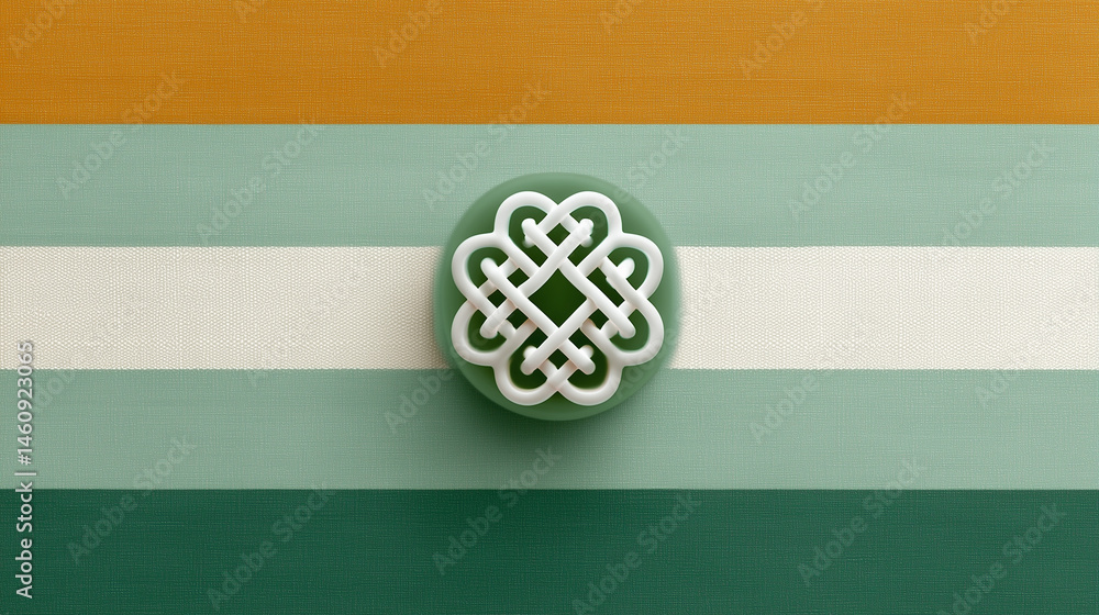 Poster elegant adinkra symbol: a close-up shot of an adinkra symbol, representing strength and unity, elega
