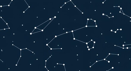Celestial Canvas: A Night Sky Constellation Pattern
