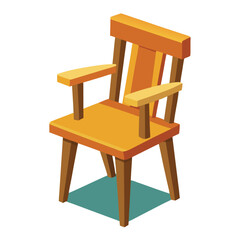 wooden chair vector