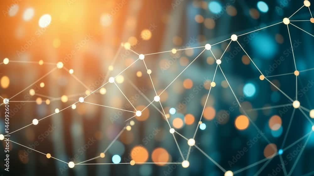 Aufkleber digital data network connections in high speed internet technology 4k