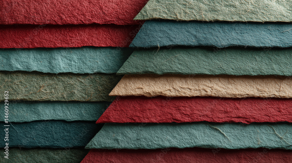 Poster colorful slate tiles: a meticulously arranged display of colorful slate tiles showcases the textures