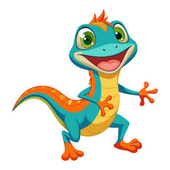 Obraz premium Vibrant colored, detailed cartoon funny Skink, 3d render 
