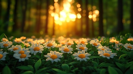 yellow flowers in the forest