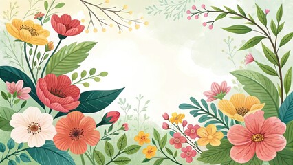 Artistic floral arrangement with vibrant colors and a soft, dreamy background.