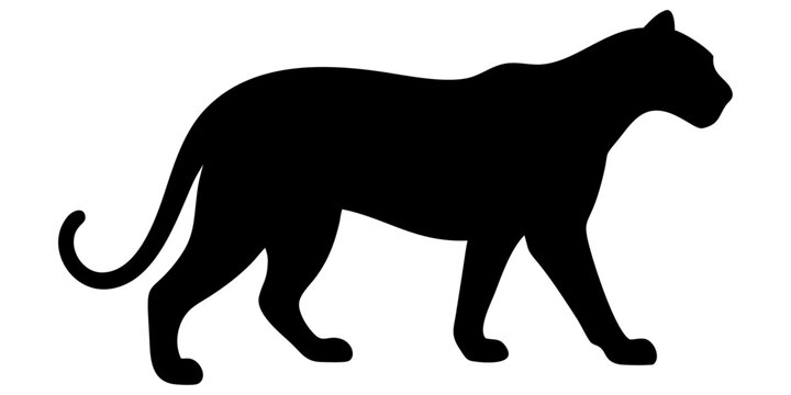 A Leopard vector silhouette