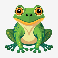 Green Frog Illustration for Versatile Designs