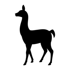 Obraz premium Llama vector silhouette