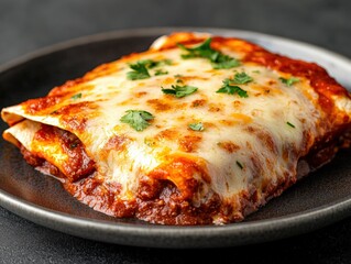 Delicious enchiladas covered in cheese and sauce.