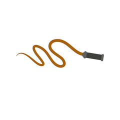 Cowboy whip icon. Vector illustration 