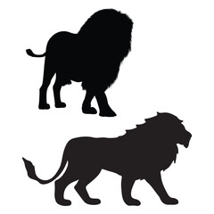 Lion silhouette, Lion illustration, silhouette, Lion vector, set icon, silhouette, Lion