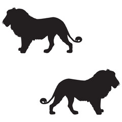 Lion silhouette, Lion illustration, silhouette, Lion vector, set icon, silhouette, Lion
