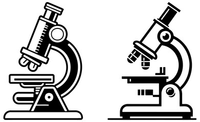 Microscope Sketch Drawing.
