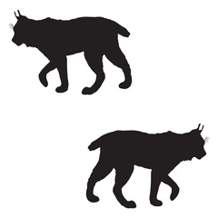 Bobcats silhouette, Bobcats vector, Bobcats illustration, silhouette, set icon, silhouette, Bobcats