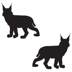 Bobcats silhouette, Bobcats vector, Bobcats illustration, silhouette, set icon, silhouette, Bobcats