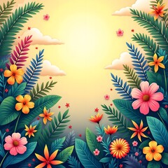Abstract Flowers Background