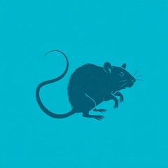 Obraz premium a simple icon of a rat