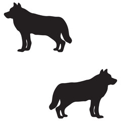 wolf silhouette, wolf illustration, silhouette, wolf vector, set icon, silhouette, wolf