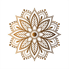 Luxury Mandala in Islamic Arabesque Style: Transparent Floral Pattern for Elegant Invitations