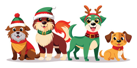 Adorable Christmas Dogs Festive Canine Friends in Holiday Attire