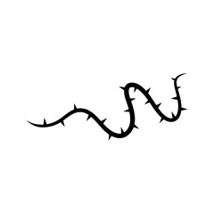 Thorn branches silhouette icon 
