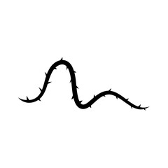 Thorn branches silhouette icon 