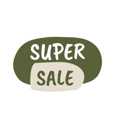 Super sale sticker label isolated on transparent background