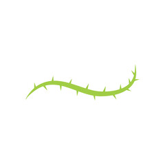 Green thorn branch icon. Vector illustration 