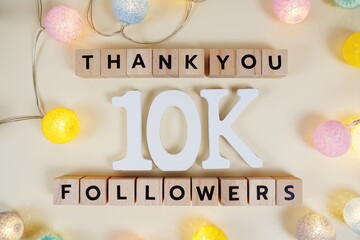 Thank You 10000, 10K Followers congratulation and celebration social media subscribers and followers