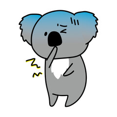 嘔吐下痢に苦しむコアラ