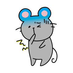嘔吐下痢に苦しむネズミ