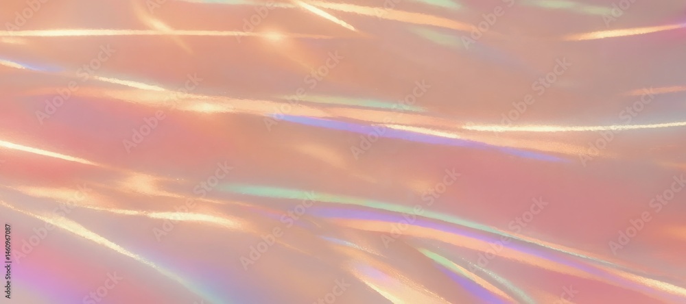 Poster abstract background with flowing pastel colors and shimmering light reflections creating a serene at