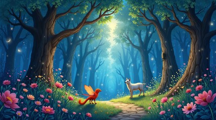 Enchanted Grove: Dance of the Mystical Creatures