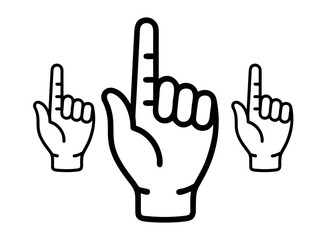 Hands Pointing Upwards, Simple Graphic, black and white pointing hand illustrations, hand, hands, pointing, up, upwards, fingers, illustration, graphic, icon, vector, design, hand, pointing, finger, 