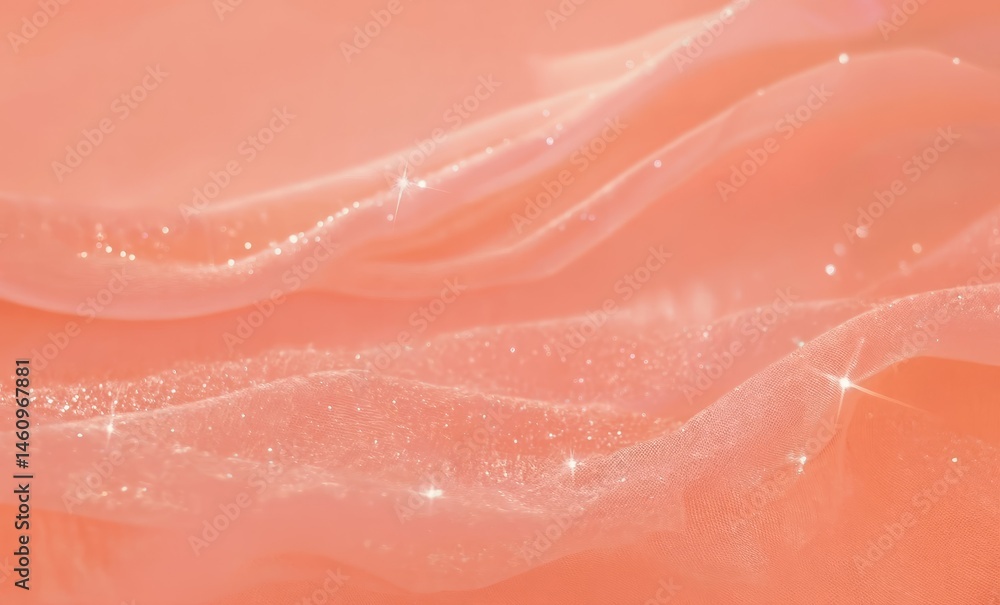 Poster soft peach fabric with shimmering textures creates an abstract background for artistic projects and 