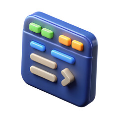 Command line in 3d render for graphic asset web presentation or other Pro PNG on transparent background