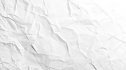 Obraz premium A blank white crumpled and creased paper poster texture background. Subtle folds, wrinkles, and imperfections create a realistic worn-paper effect. Soft shadows and highlights emphasize the depth 