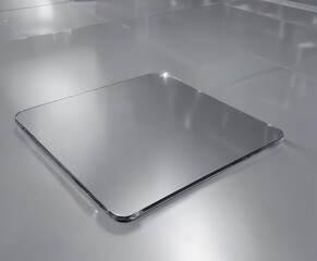 Gleaming silver surface, polished to a mirror sheen ,  design,  light,  smooth surface