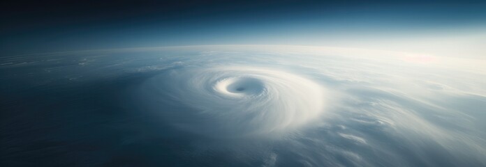 Fototapeta na wymiar Vast aerial view showcasing powerful storm system with swirling