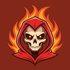 skull in flames