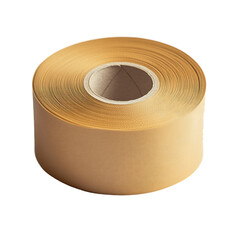 Light Brown Paper Tape Roll on Transparent Background, PNG