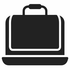 Laptop bag vector on white background.