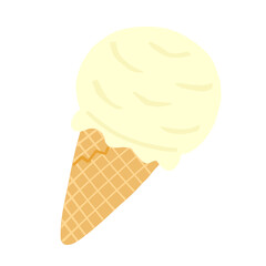 コーンアイスクリーム　バニラ