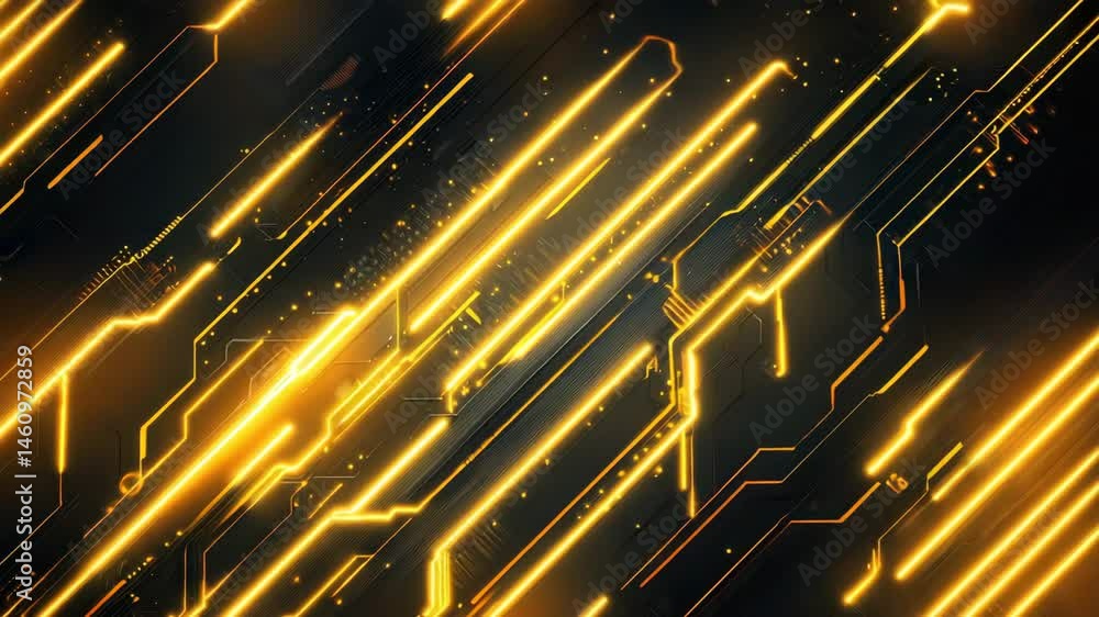 Poster abstract digital background with glowing lines and circuit pattern