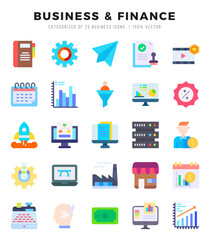 Business & Finance Icon Bundle 25 Icons for Websites and Apps