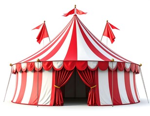 Classic Red and White Circus Tent Festive Event Big Top Spectacle