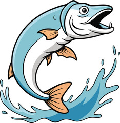 vector illustration of a fish